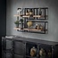 Wandplank Acacia Naturel Metaal Edge Frame - 30 Cm