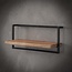 Wandplank Acacia Naturel Metaal Edge Frame - 65 Cm