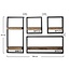 Wandplank Acacia Naturel Metaal Edge Frame - 65 Cm