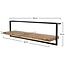 Wandplank Acaciahout Metaal Industrieel Edge Frame