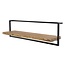 Wandplank Acaciahout Metaal Industrieel Edge Frame