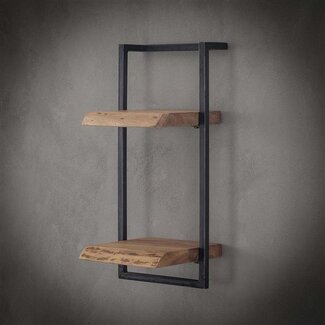 PS-Collection Wandplank Acacia Metaal Industrieel Edge Frame