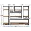 Wandplank Acaciahout Metaal Edge Frame - 100 cm
