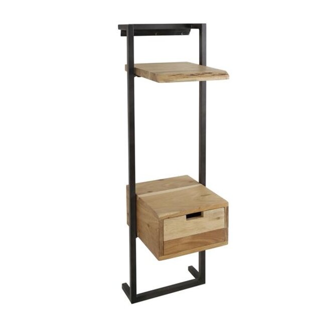 PS-Collection Air Solid XS Nachtkastje - 30x30x100cm - Naturel - Acacia/Metaal