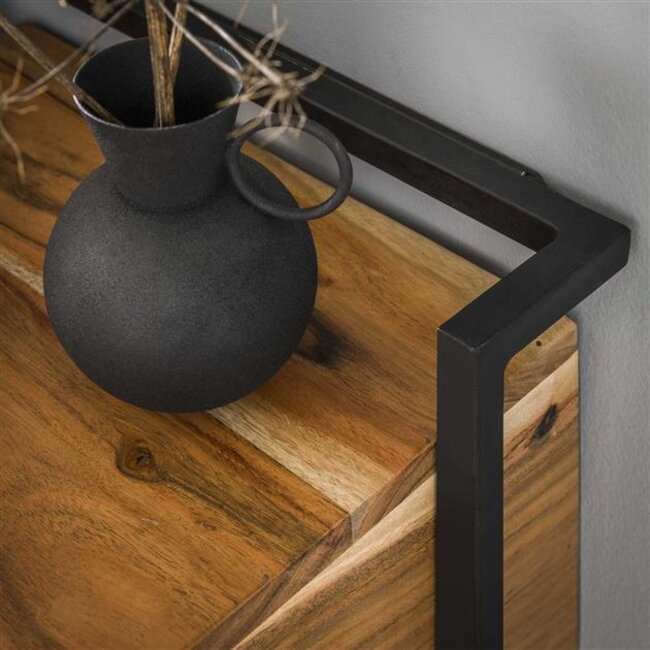 Air Solid Open Vak 1 Lade Nachtkastje - 44x35x45cm - Naturel - Acacia