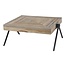 PS-Collection Teca Balance Salontafel - 70x70x33cm - Verweerd Teakhout
