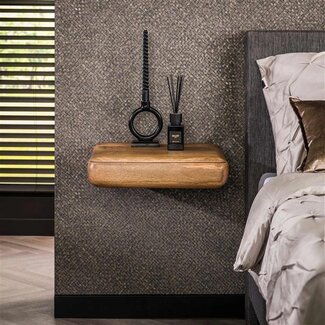 PS-Collection Zwevend Nachtkastje Mangohout Zand Sleek 1 Lade