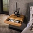 Zwevend Nachtkastje Mangohout Zand Sleek 1 Lade