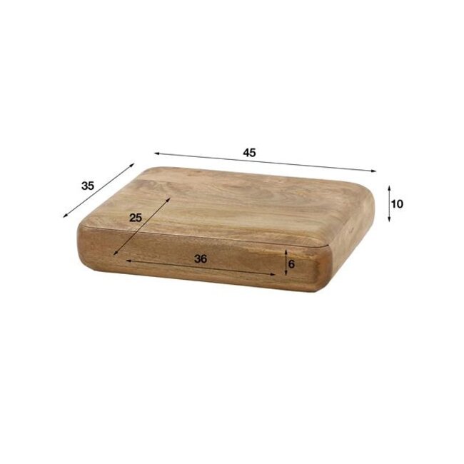 Zwevend Nachtkastje Mangohout Zand 1 Lade - Sleek