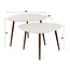 PS-Collection Driehoekige Stone Salontafel Set van 2 - 60x48x42 cm - Wit - Marmer Composiet