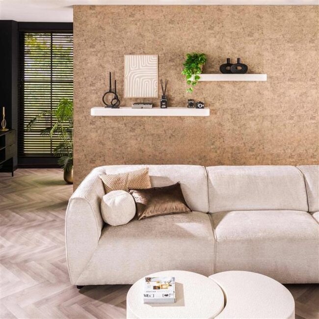 PS-Collection Stone Wandplank - 150x29x8cm - Wit - Marmer Composiet