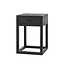 Nachtkastje Acaciahout Zwart 1 Lade - Black Square