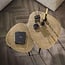 Salontafel Set van 2 Antiek Brons Driehoekig Metallic
