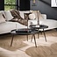 PS-Collection Salontafel Set van 2 Metaal Grijs Rond Metallic