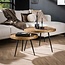 Salontafel Set van 2 Rond Antiek Brons Metallic