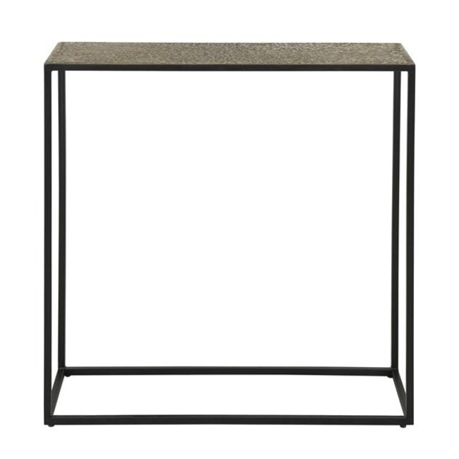 Iron Metallic Haltafel - 75x25x75 cm - Antiek Brons - Metaal
