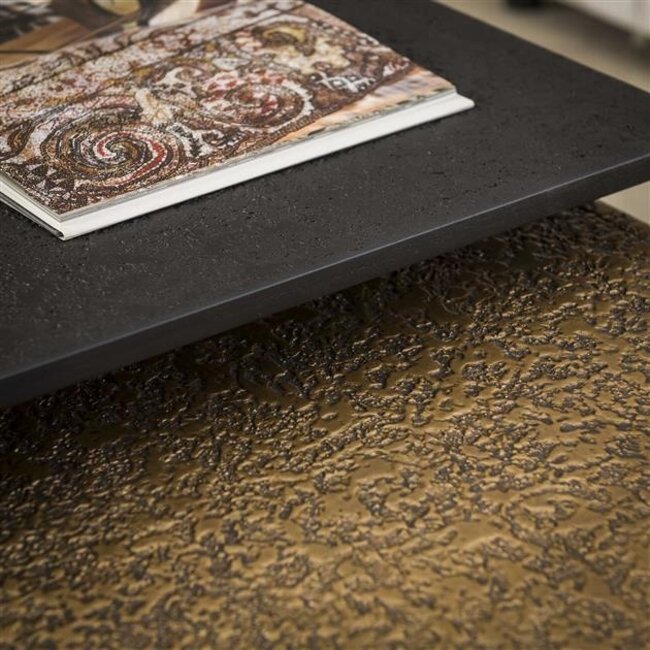 Salontafel Set van 2 Antiek Brons Zwart Metallic