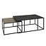 Salontafel Set van 2 Antiek Brons Zwart Metallic