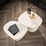 Salontafel Set van 2 Wit Marmer Composiet Stone