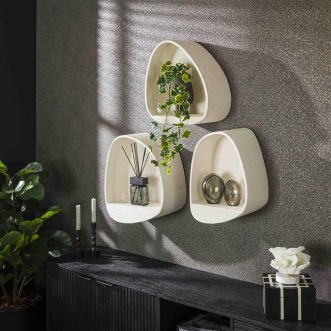 Wandschap Marmer Composiet Wit Druppel - Stone