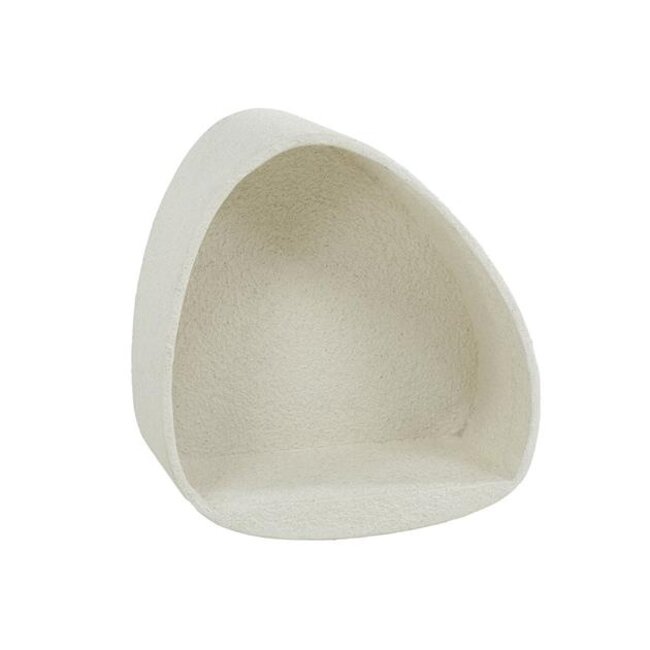 PS-Collection Stone Driehoek Wandschap - 42x21x45cm - Wit - Marmer/Composiet