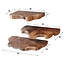 Wandplank Set van 3 Teakhout Naturel - Natural Line