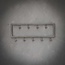 PS-Collection Industrial 9 Haken Kapstok - 50x2x20cm - Grijs - Metaal