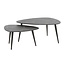 Salontafelset Natuursteenlook Onyx Peervormig Set 2