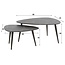 Salontafelset Natuursteenlook Onyx Peervormig Set 2