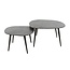 Salontafelset Zwart Natuursteenlook Onyx Rock Set 2