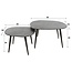 Salontafelset Zwart Natuursteenlook Onyx Rock Set 2