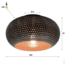 PS-Collection Disk Punch Plafondlamp - 35x35x20cm - Zwart/Bruin - Metaal