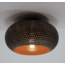 PS-Collection Plafondlamp Zwart Bruin Metaal Punch 1-licht