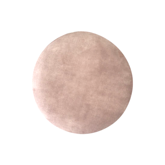 Ronde Poef Fletcher - Velours - Leverkleur