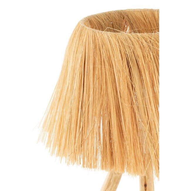 Tafellamp Bahamas - 30x30x51 cm - Naturel - Hout/Gras