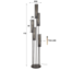 Vloerlamp Zwart Metaal 5 Lichtpunten - Tube Mesh
