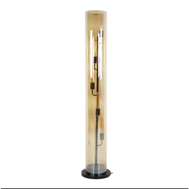 Tube 5L Vloerlamp - 20x20x153cm - Amber Kleur Glas
