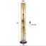 Tube 5L Vloerlamp - 20x20x153cm - Amber Kleur Glas