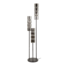 Vloerlamp Chroom Glas 3 Lichtpunten - Cylinder Glass