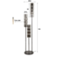 Vloerlamp Chroom Glas 3 Lichtpunten - Cylinder Glass