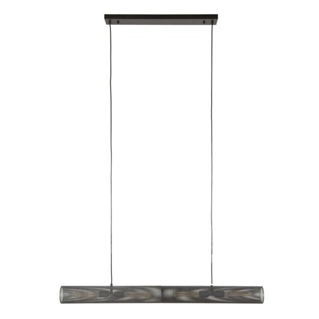 Hanglamp Artic Zwart Metaal 4 Lichtpunten - Tube Mesh