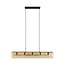Hanglamp Amber Glas Metaal 5 Lichtpunten - Tube