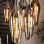 PS-Collection Cocoon 4+3 Hanglamp Mix Glas Amber/Koper/Chroom - 120x40x150cm