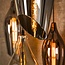 Hanglamp Glas Amber Koper Chroom 5-Lichts - Cocoon