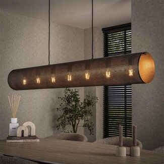 PS-Collection Hanglamp Metaal Artic Zwart 7 Lichtpunten - Tubon Mesh
