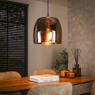 PS-Collection Hanglamp Koper Glas 1 Lichtpunt - Drift Glass