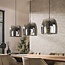 Hanglamp Smoke Glas Zwart Metaal 3-Lichts - Drift