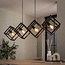 Kubus 4L Hanglamp - 150x35x150cm - Charcoal - Metaal 