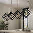 Kubus 4L Hanglamp - 150x35x150cm - Charcoal - Metaal 