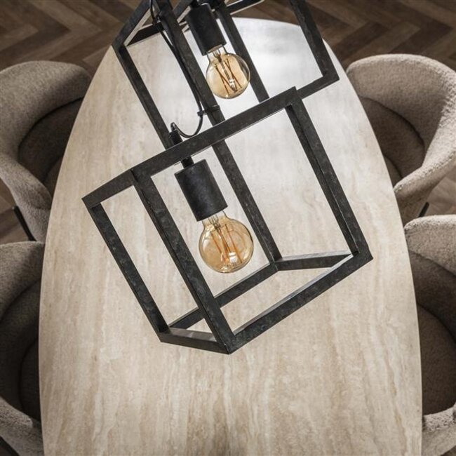 Kubus 4L Hanglamp - 150x35x150cm - Charcoal - Metaal 